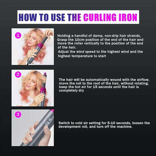 5_in_ 1 Hair Curler and Straightner for Women
